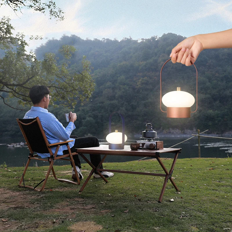 Handheld Lantern LED Rechargeable Outdoor Night Decorative Stand Camping Lamp