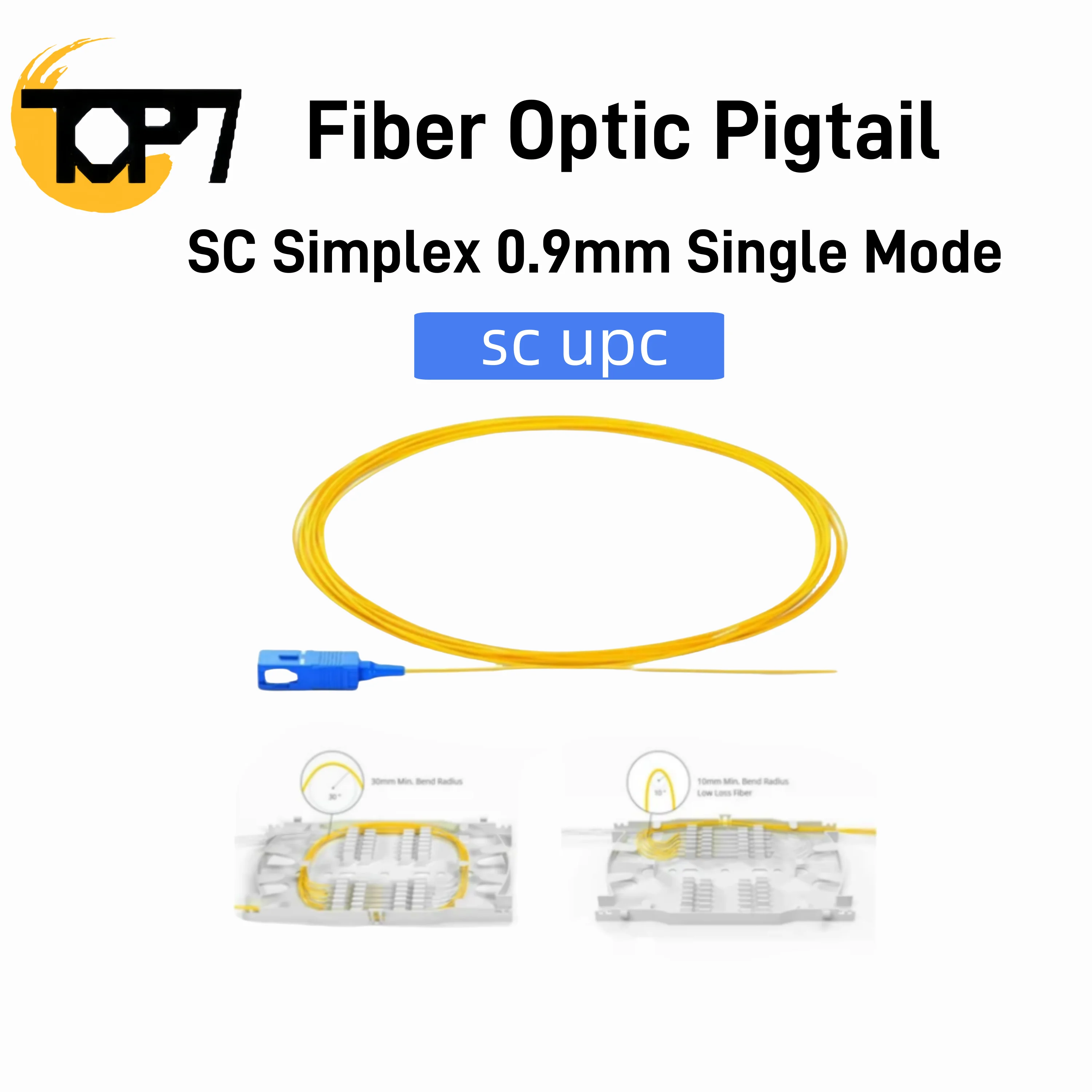 

SC UPC Fiber Optic Pigtail, 1 Core, 0.9mm 9/125, 1 Core, SC, UPC, 1.5M, 20/50/100/200 pcs