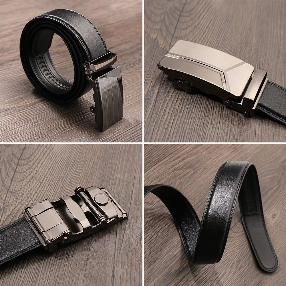 Modischer Riemen, hochwertiger Ratschenbund, Taillengürtel, automatische Schnalle, Ledergürtel