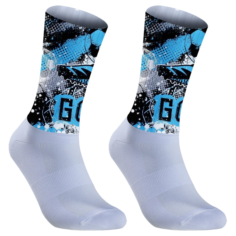 Chaussettes de sport de compression respirantes pour hommes et femmes, chaussettes de cyclisme professionnelles, chaussettes de football de course de flotte de vélo