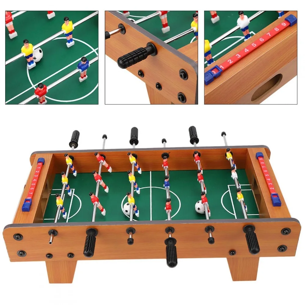 Football Table Mini Football Table Game Footballs Score Keepers Wood Soccer Table Top for Kids Family Night Parties Game Rooms