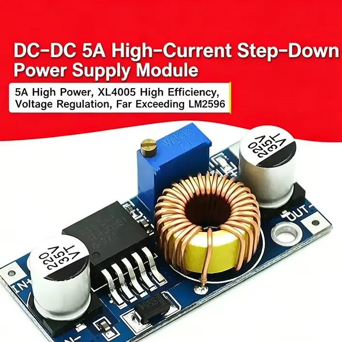 50W DC-DC Step Down Converter Module 5-32V to 1-24V 5A Adjustable Voltage Regulator Board 12V 24V Power Supply