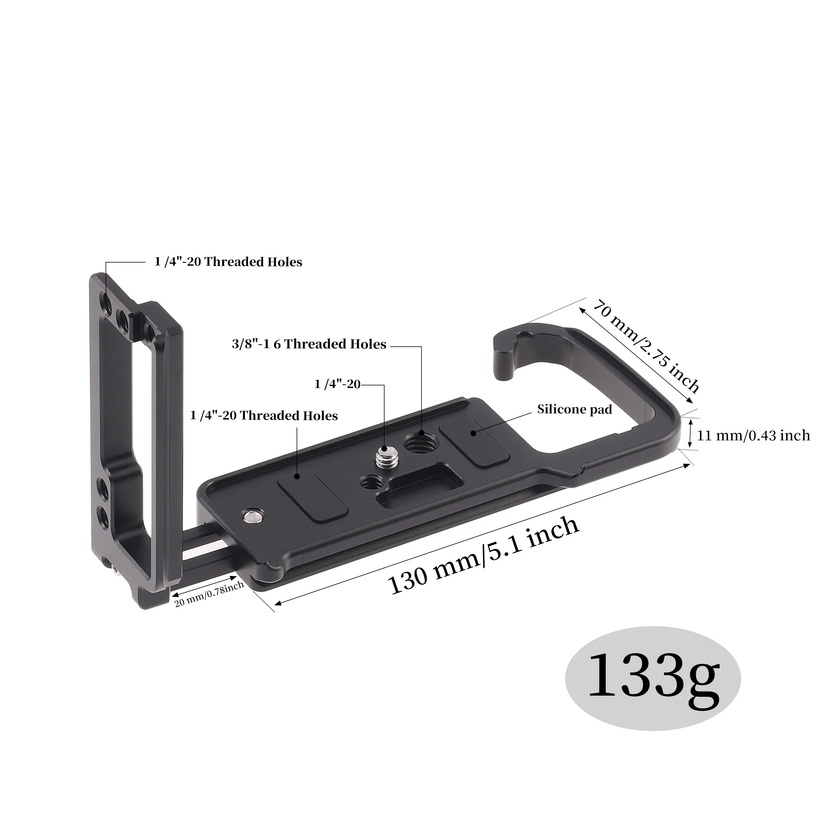 FOTGA-soporte en forma de L para DJI Ronin GH6 o A7M4/A7S3, placa de liberación rápida, disparo de vídeo Vertical, soporte Universal en L para cámara DSLR