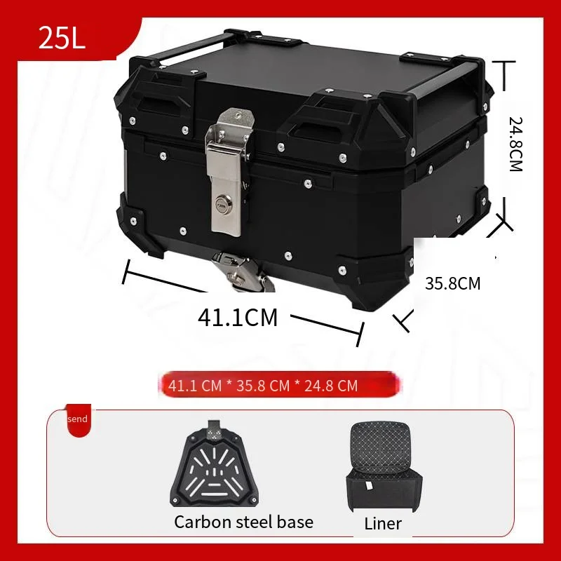 

Flat Motorcycle Trunk 30L36L Manufacturer's Direct Supply Aluminum Alloy Trunk, High-quality Hot Selling Motorcycle Trunk 2025