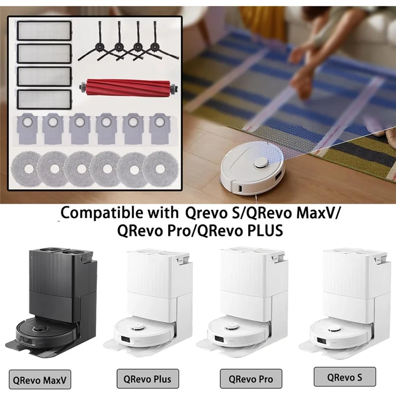A05G-для Roborock Qrevo S/Qrevo Maxv/Qrevo Pro/Qrevo PLUS комплект аксессуаров для робота-пылесоса запасные части