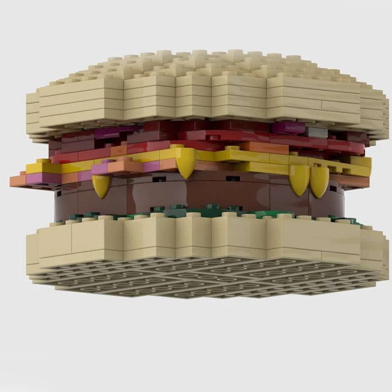 

455pcs MOC Burger Fries Model Building Blocks Architecture Toys Christmas Gift Education DIY Creative Brick Kids Idea Assemble