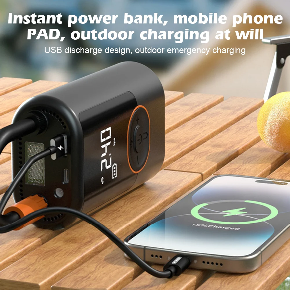 نافخة سيارة لاسلكية ، ضاغط هواء ، مضخة محمولة بليد ، USB للخارج للدراجة والدراجة النارية ، مضخة إطار W