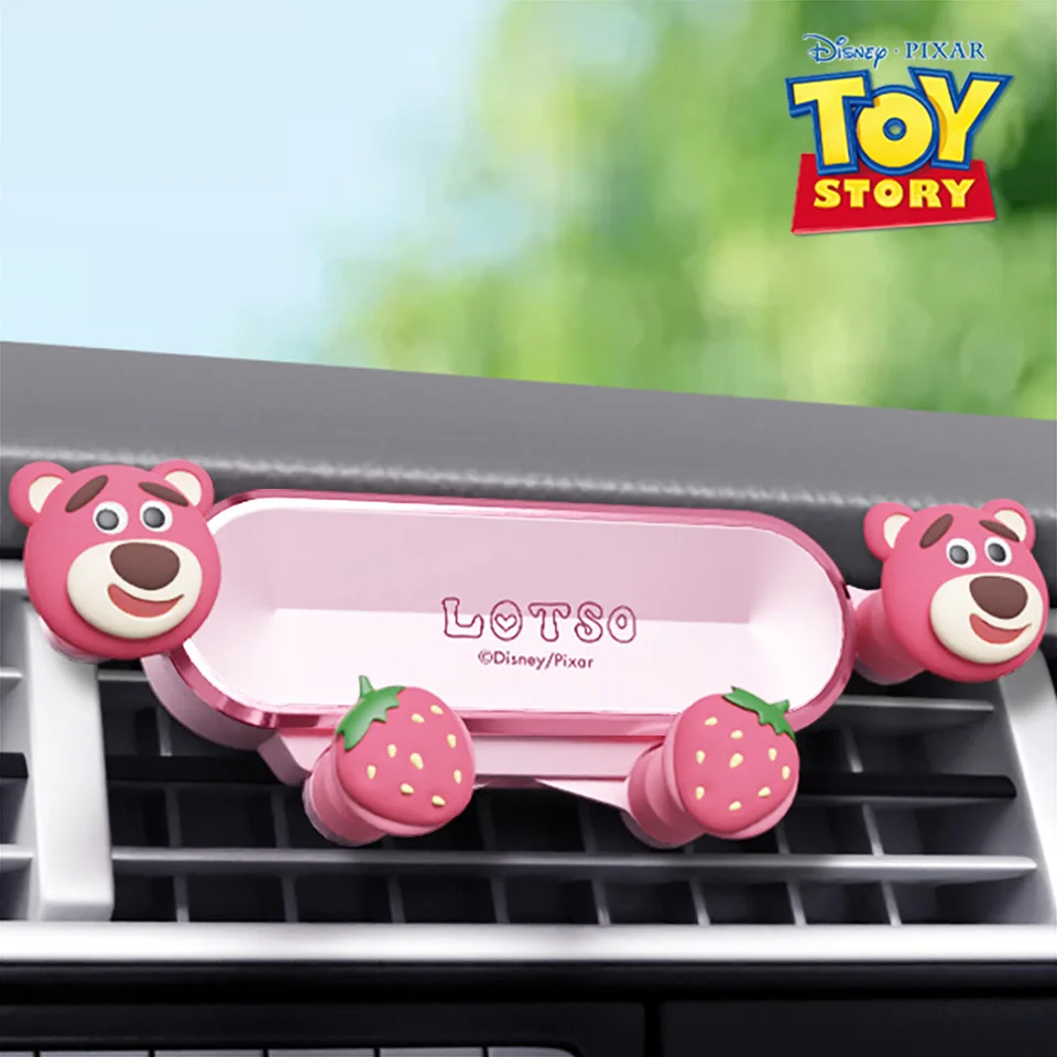 Disney Lotso Vehicle Bracket Gravity Car Navigation Bracket Cartoon Anti-Skidding Mobile Shockproof Phone Support Universal