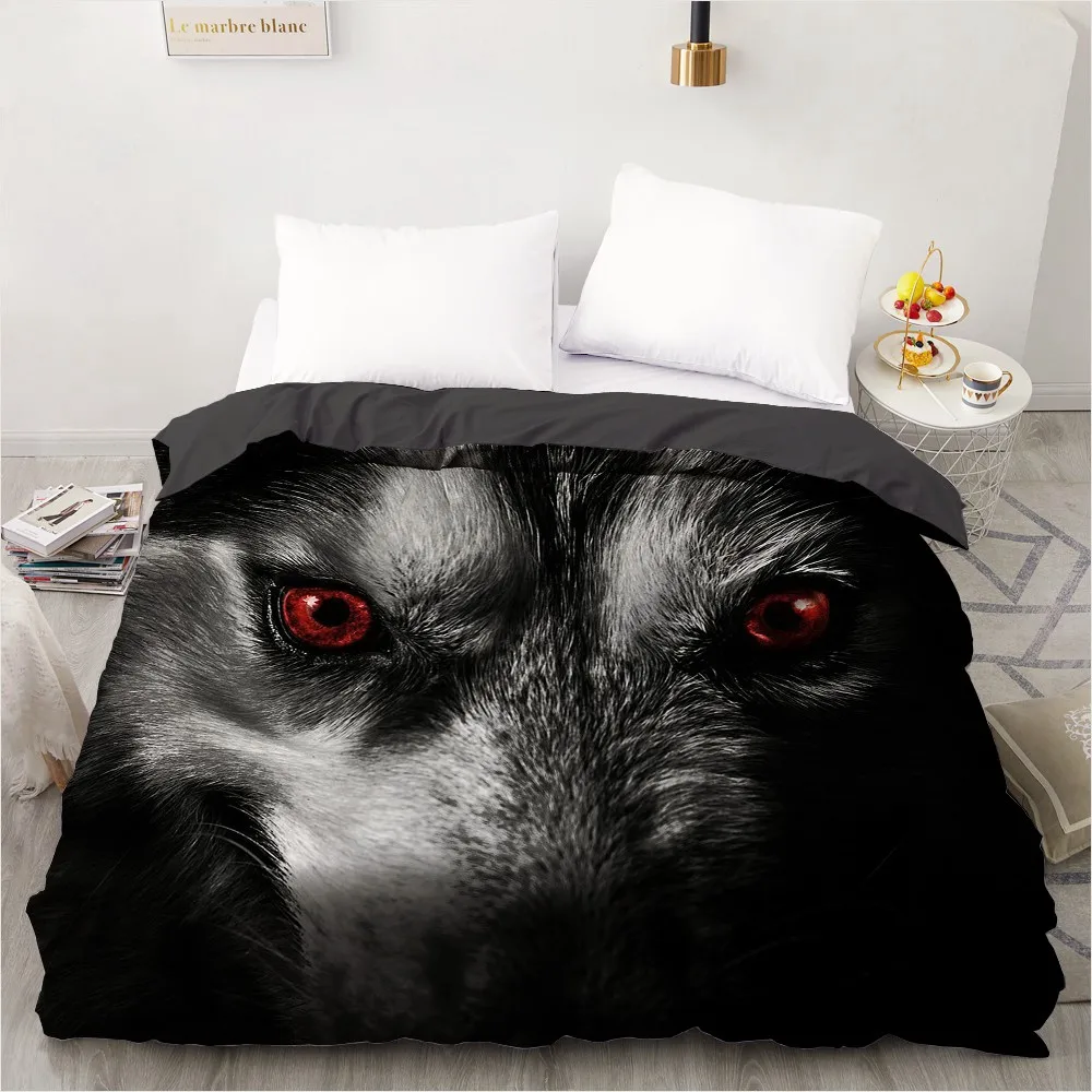 

Wolf Duvet Cover Set King Queen Size Boho Wolf Twin Bedding Set Wildlife Animal Comforter Cover 2/3pcs Polyester Quilt Cover