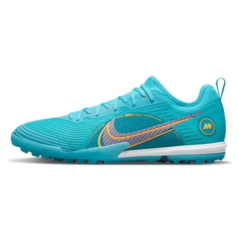 Nike-zapatillas Nike Mercurial Air Zoom Vapor 14 Pro TF, Zapatos de deporte cloro Blue Laser Orange, DJ2851-484