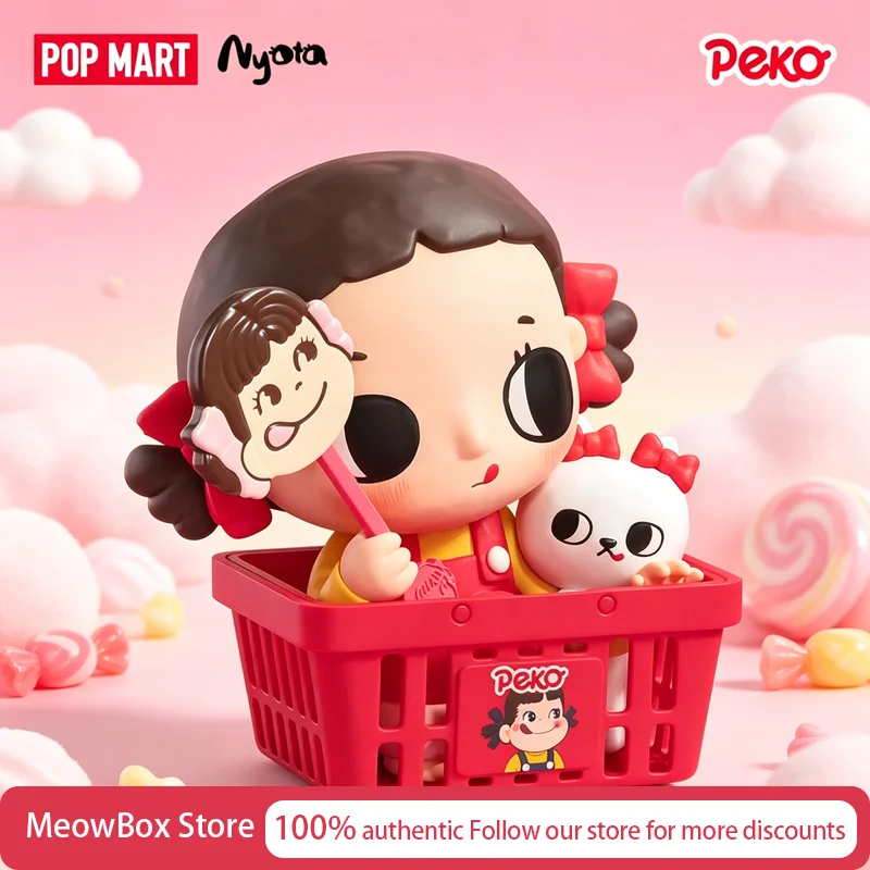 New Pop Mart Nyota × Peko Series Action Figure Art Toy Trendy Desktop Decor Ornament Mystery Box Toy Mystery Box Hippers Doll