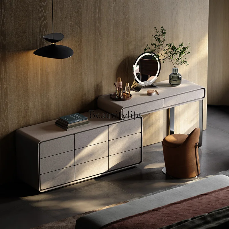 

02 Continued Italian-style bright moon dresser, villa bedroom makeup table, modern oriental dresser TV cabinet integrated