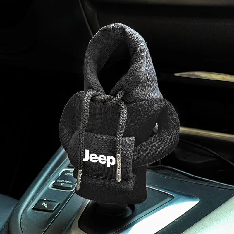 Hoodie Car Gear Shift Cover Fashion Gearshift Hoodie Car Gear Shift Knob Cover For Jeep Cherokee Wrangler JK Gladiator Compass