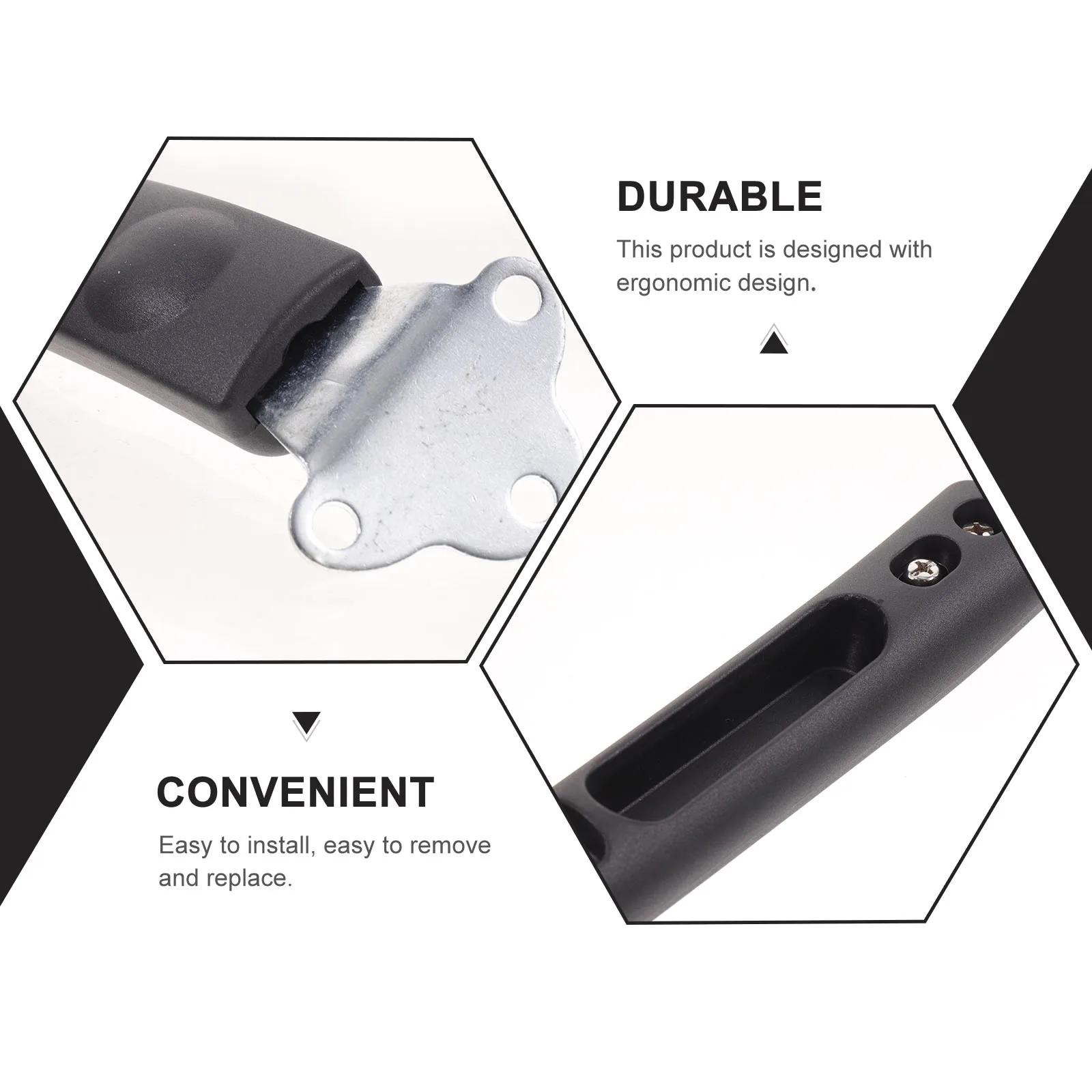 

2pcs Anti-Scalding Pot Replacement Ergonomic Cookware Handle High Temp Resistant Removable Pan Handle for Household