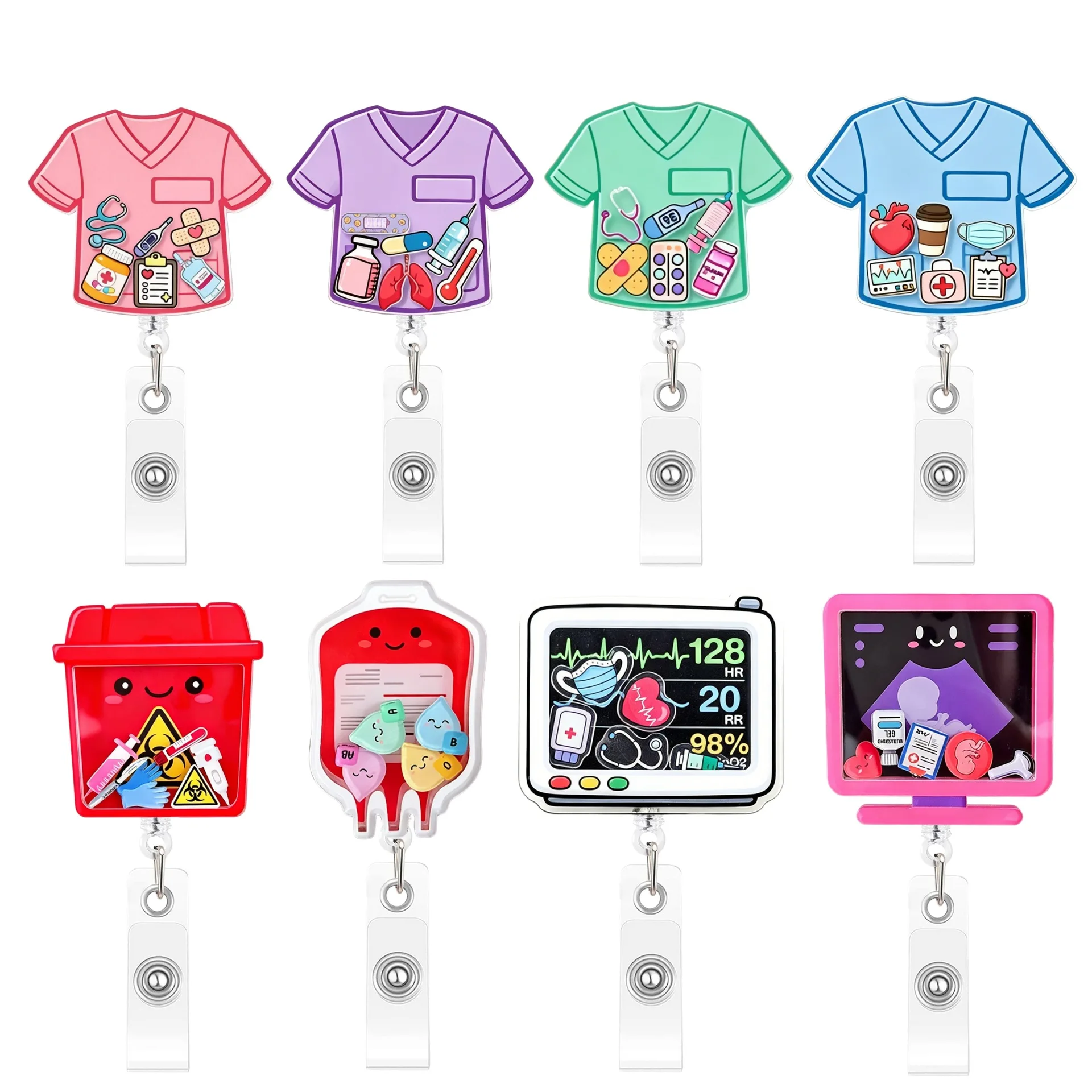 Xray Tech Accessories - 2026年新デザイン ワンピース おもしろシェイカー アクリル製アニメ医療用血液バッグ スクラブ 看護師