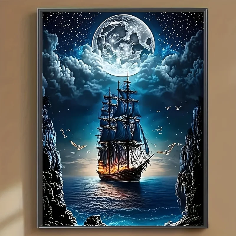 

500/1000/1200/2000PCS Puzzles for Adults, Ocean Cruise Under The Starry Sky Jigsaw Puzzles Educational Games Home Decor Gifts