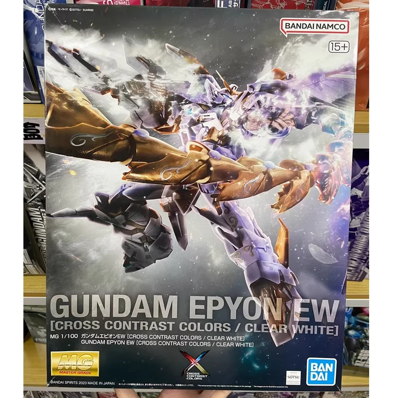 Envío rápido Bandai Anime MG GUNDAM EPYON EW [Colores de contraste transversal/blanco claro] modelo Original juguete figura de acción regalo para niños