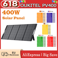 OUKITEL PV400 400W Foldable Portable Solar Panel with Kickstand, 23% Energy Conversion Rate, IP65 Waterproof