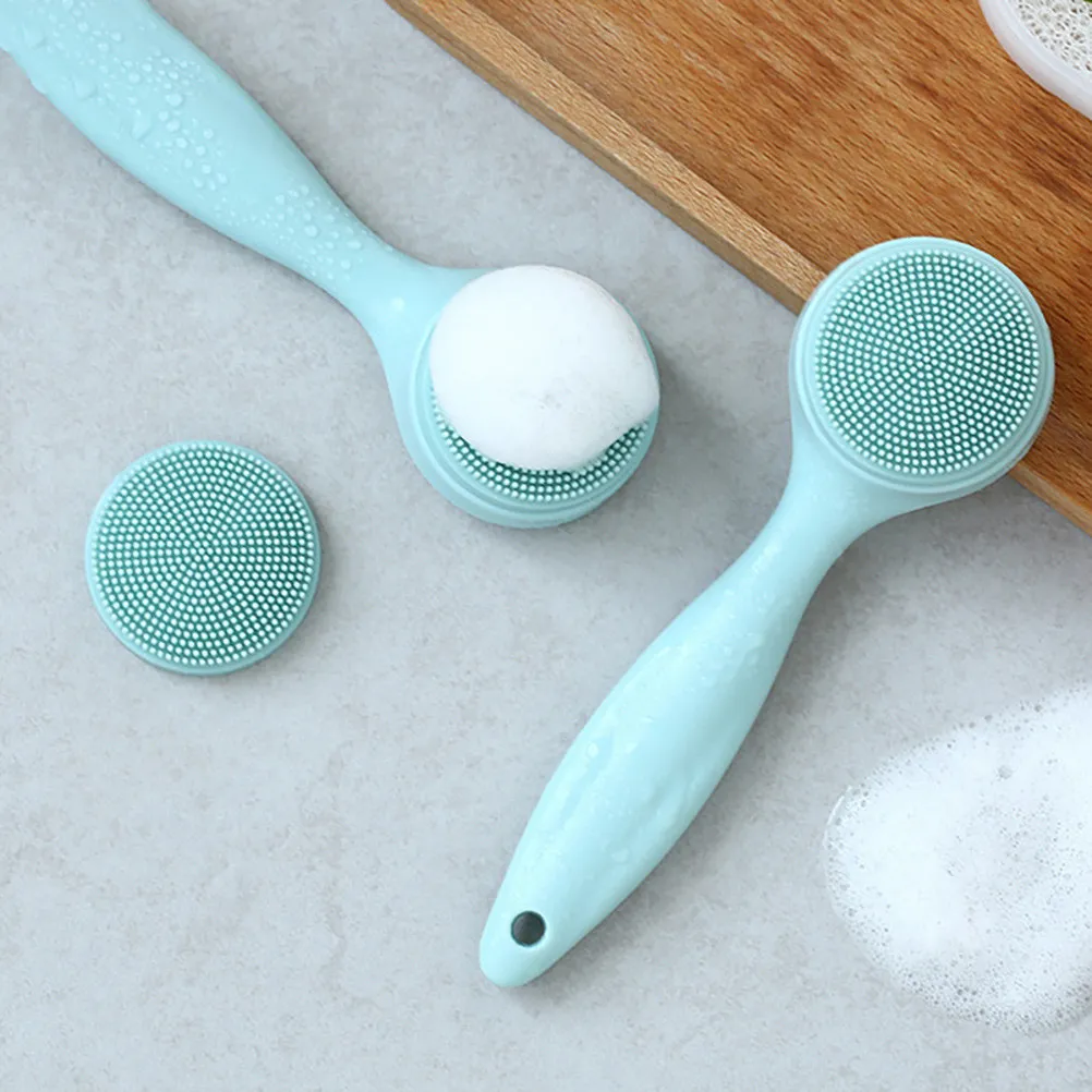 

Handheld Silicone Face Cleaning Brush Blackhead Removal Facial Cleanser Soft Deep Cleansing Facial Massager Brush for Clear Skin