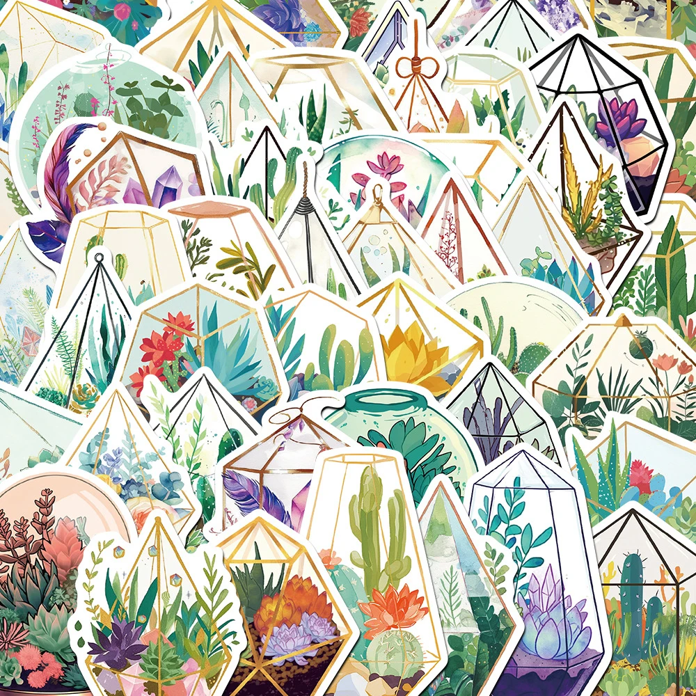 

10/30/50pcs Aesthetic Cute Flower House Decoration Stickers Decals DIY Motorcycle Fridge Kawaii Graffiti Waterproof Sticker Pack