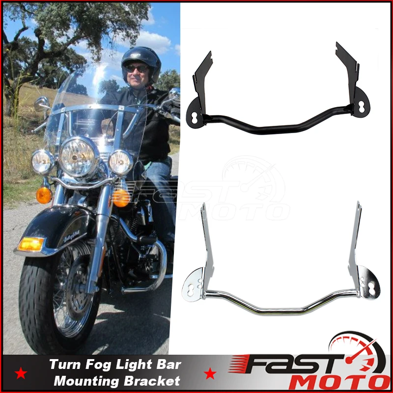Motocykl stalowa lampa pomocnicza włącz światło przeciwmgielne Bar montaż uchwyt do harleya Road King FLHR 94-13 akcesoria 68712-94A