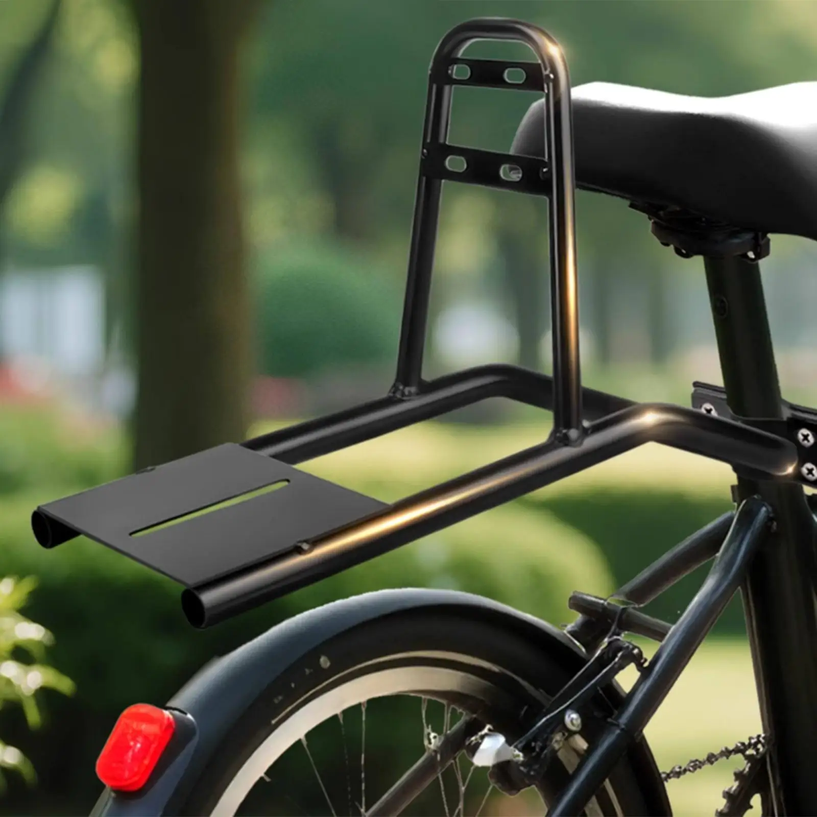 Scooters Basket Rack Steel Heavy Duty Cargo Expansion Shelf Quick Release Bike Rack for Daily Commute Accessories
