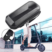 Electric Scooter Front Handle Bag 3L EVA Large Capacity Hard Shell Waterproof Mesh Pocket Hanging Bags Skateboard Accessories