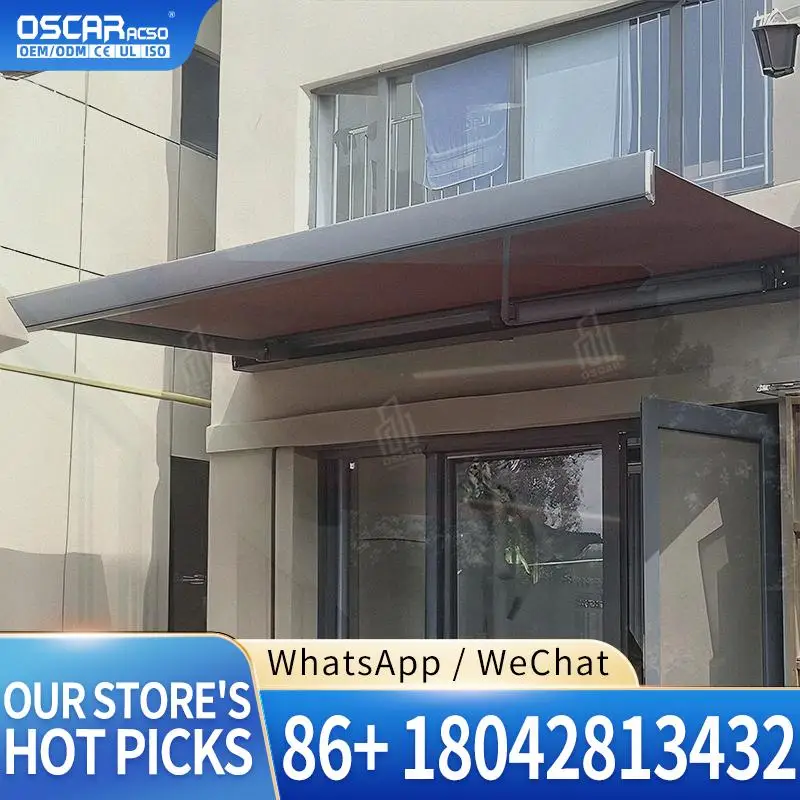 Full Cassette Electric Folding Aluminum Awning Customized Outdoor High Quality Rainproof for Patio Garden Balcony Retractable Aw