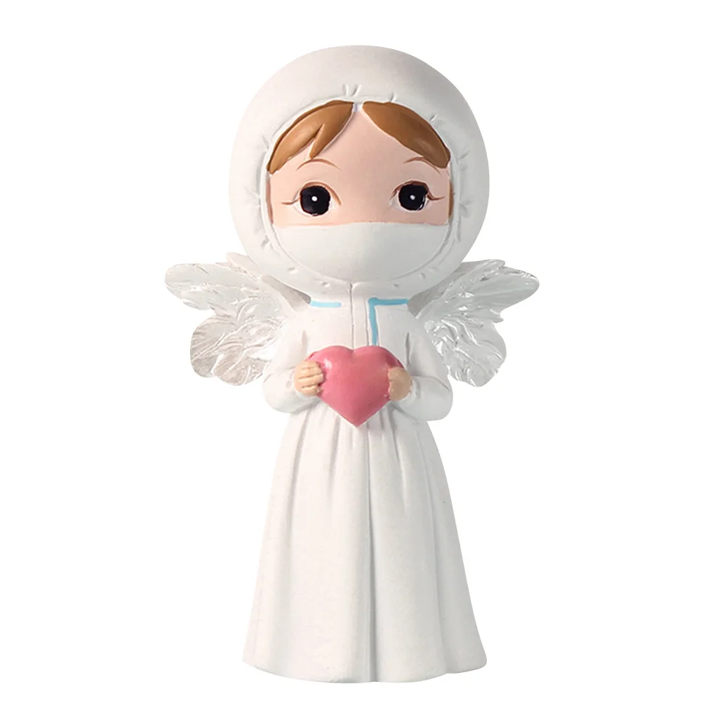 

Safe Pink Resin Angel Statue Practical Decorative Craft for Home Office Table Shelf Angel Decor Home Decor Resin Handicraft