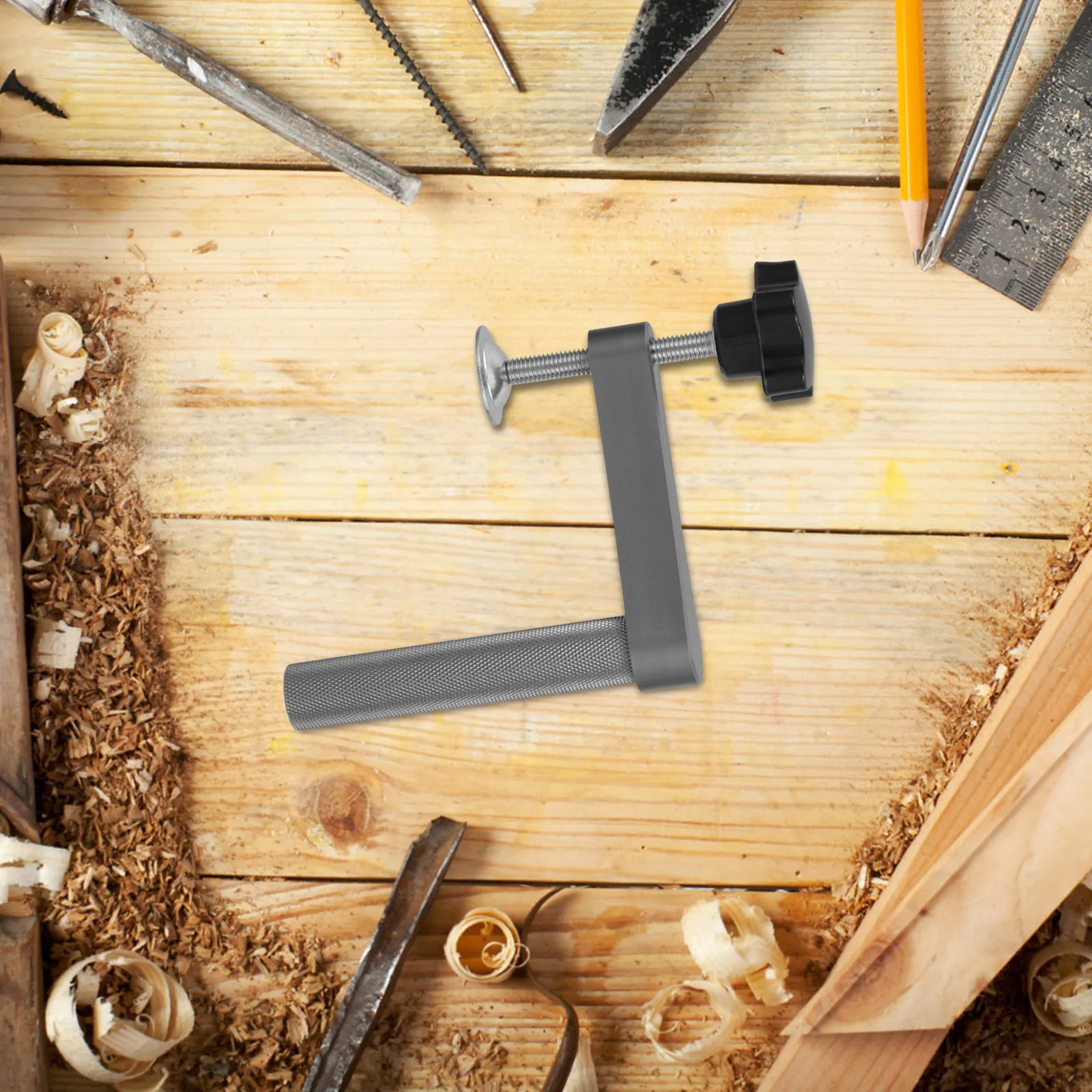 Dog Hole Clamp 3 4 Rapid Clamping Aluminum Alloy Woodworking Bench Clamp Hold Down Clamps Wood Working Tools Accessories Grey