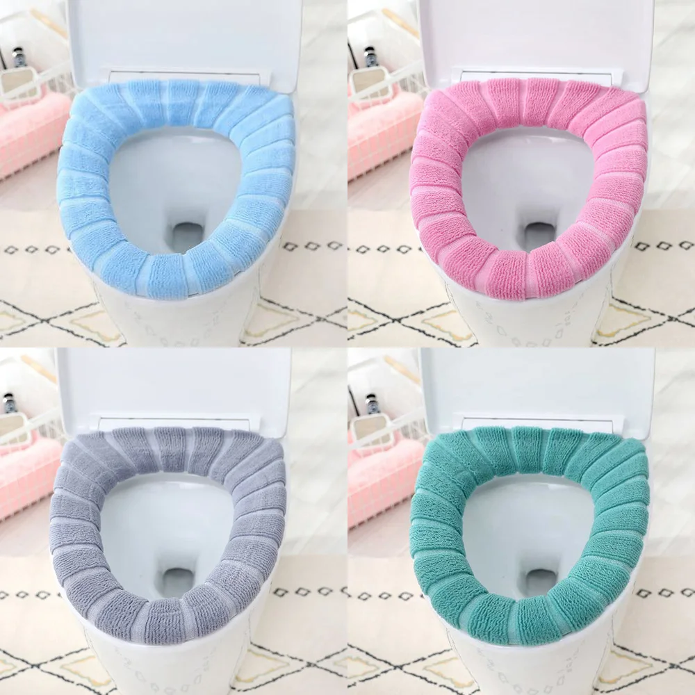 Soft Washable Toilet Seat Cover Mat Pad Cushion Easy use Warm Comfortable Toilet tool Home Bathroom Toilet Cleaning Accessories