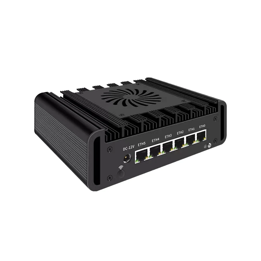 Intel Ultra7-165H Mini PC industriale 16G DDR5 512G NVME Linux Pfsense OPNsense Proxmox Mini router a 6 porte PC HD DP Doppio display