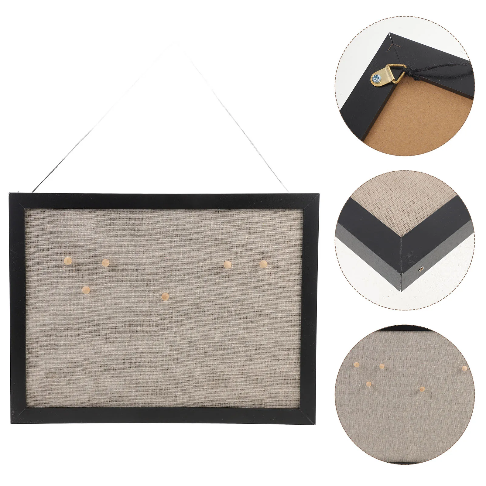 

1Set Wall Bulletin Board DIY Cork Board Lightweight Cork Linen ABS for Office Study Room Memo Photo Organizer Bulletin Boards