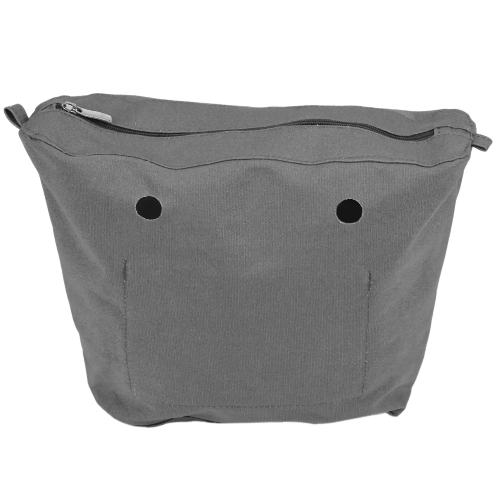 ABQR Waterproof Solid Canvas Insert Inner Lining Insert Zipper Pocket for Obag O Bag Handbag Bag Deep Gray Mini