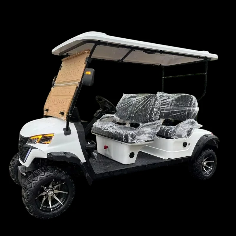 Hot Sale 2025 48V Golf Cart Reinforced Windshield Leather Seat Customizable Lightweight Golf Cart Off Road 4 Seat Golf Cart