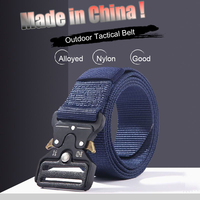 SMVP Metal Buckle Tactical Belt Men's Multifunctional Military Canvas Belt Outdoor Faux Nylon Training Waist Belt