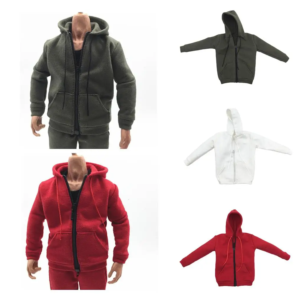 Męska bluza z kapturem w skali 1/6 dla 12-calowych lalek