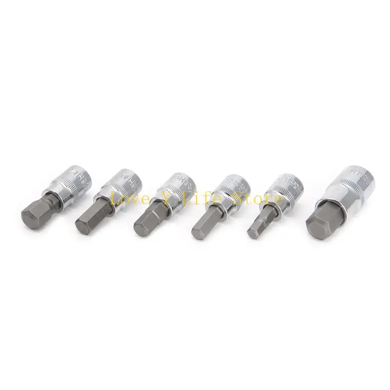 

L74C 13Pcs/set Metric Allen Ratchet Wrench 1/4" 3/8" Drive Socket Tools