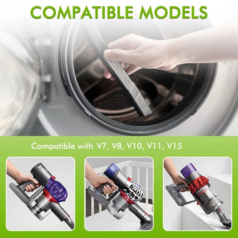 For Dyson V7 V8 V10 V11 V15 Vacuum Crevice Brush Kit Cleaner Flat Brush Head With V -Shaped U -Shaped Brush B