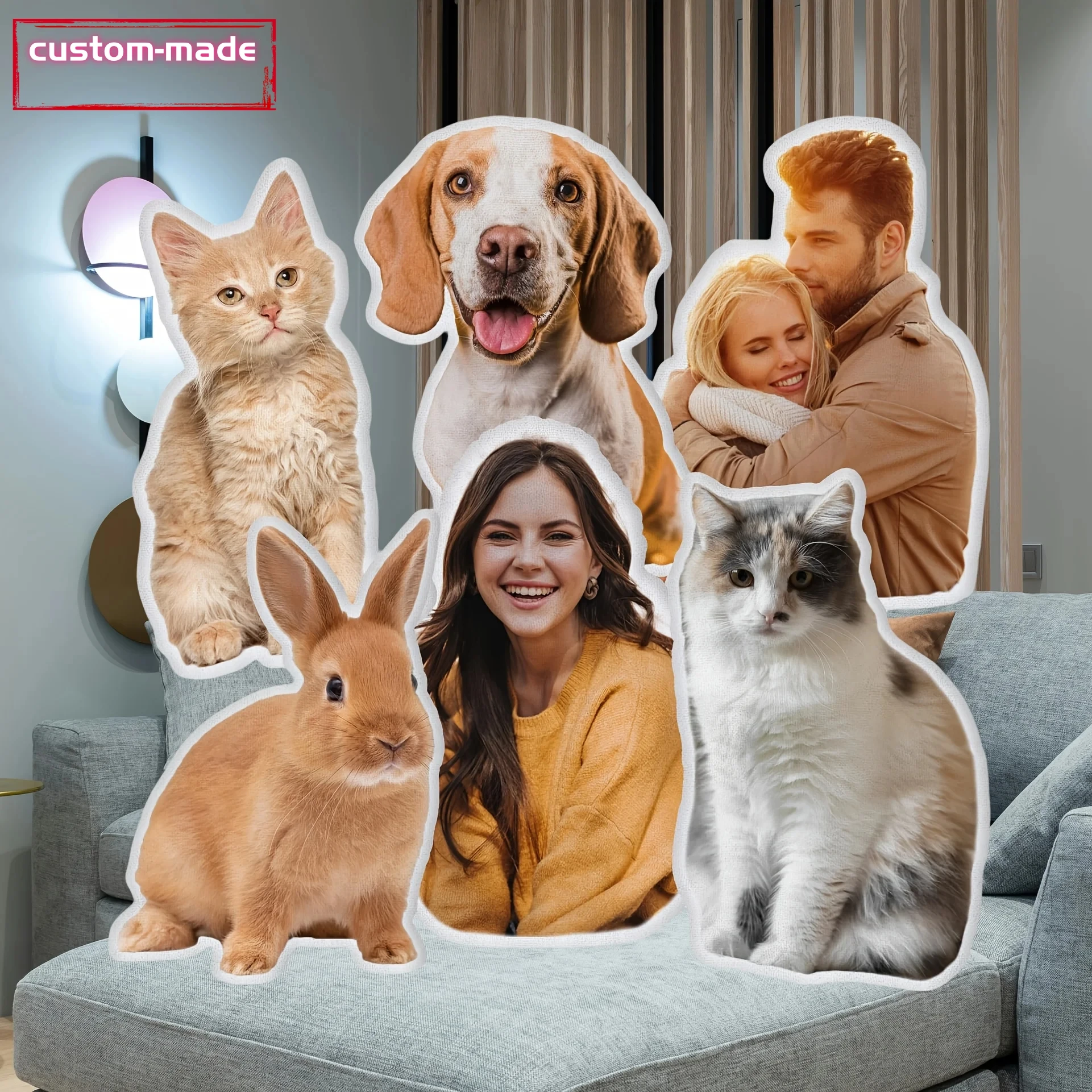 Personalisiertes Foto-Plüschkissen mit Individuellem Haustierbild - Die Beste Geschenkwahl