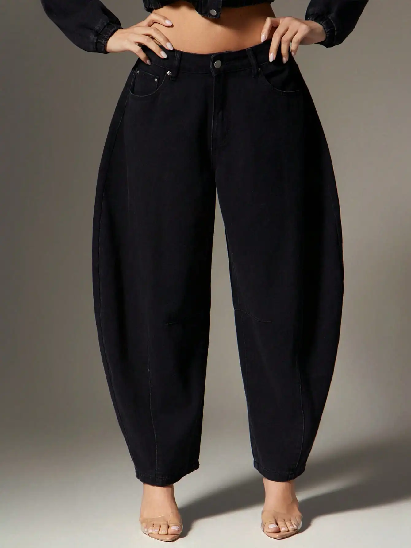 

Женские джинсы с высокой талией, свободного кроя, для повседневной носки, осень-зима