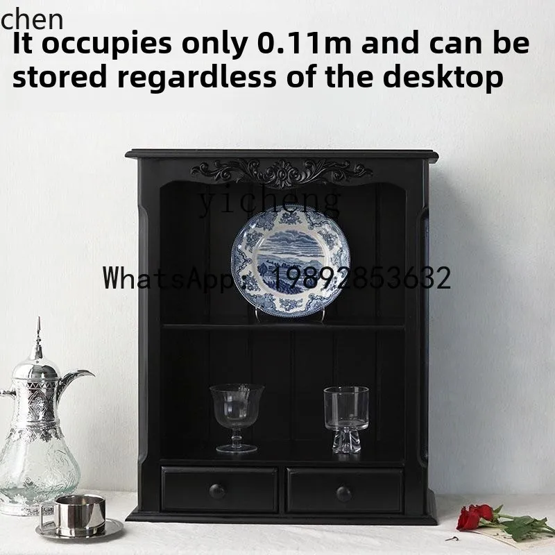 HT cabinet flower living room desktop household small toy display figure cabinet