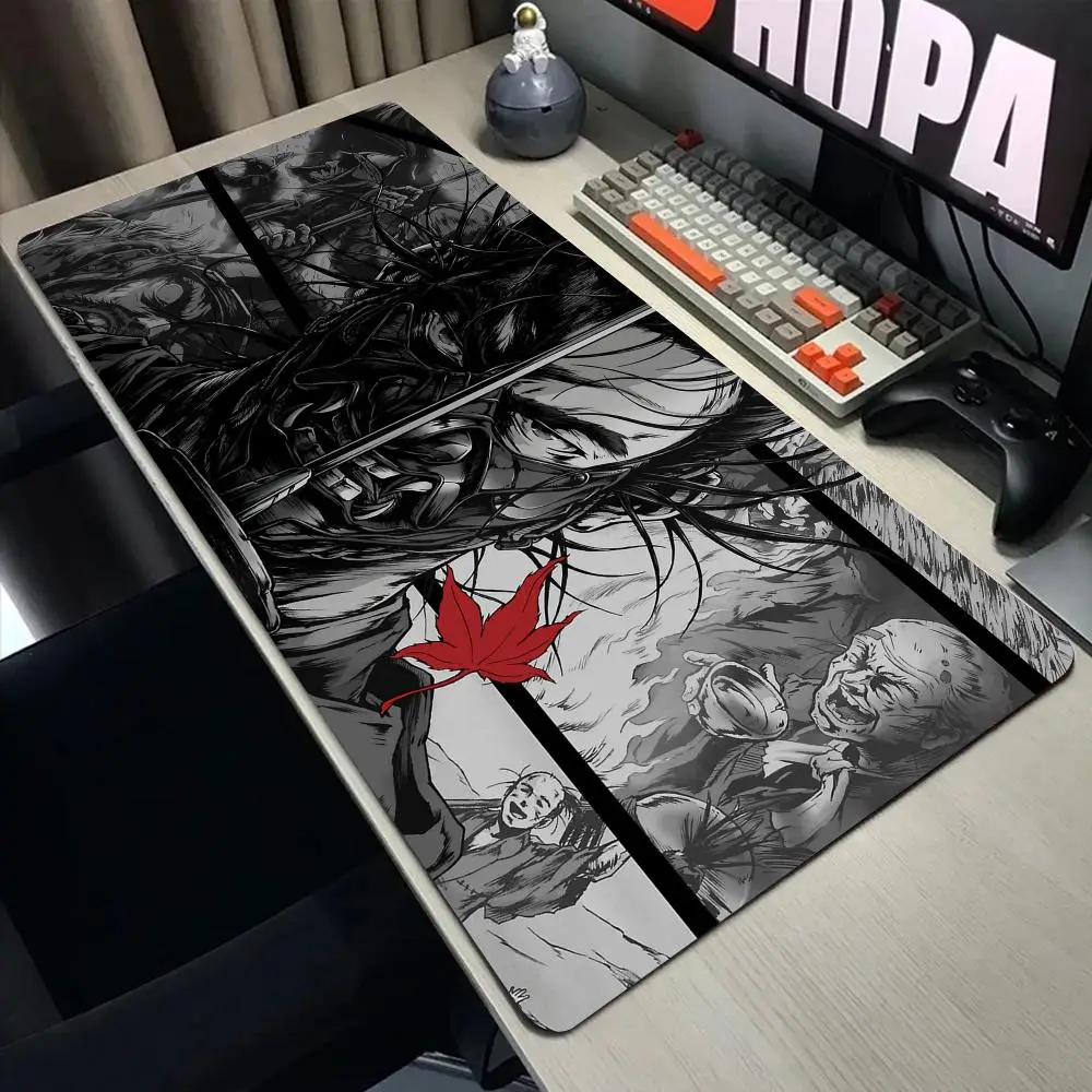 Cute Mouse Pad Ghost Of Tsushima Desk Mouse Pad HD Desk Pad Extended Gaming Keyboard Mats Large XXL Gamer Mousepad 90x40