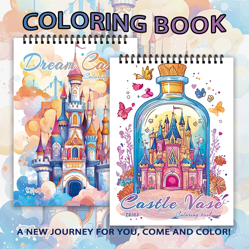 Adult Coloring Book - 30 Sheets Women's Spiral Coloring Book, 11.2X 8.3 Inches, Drawing Book, Birthday Gift, Holiday Party Gift