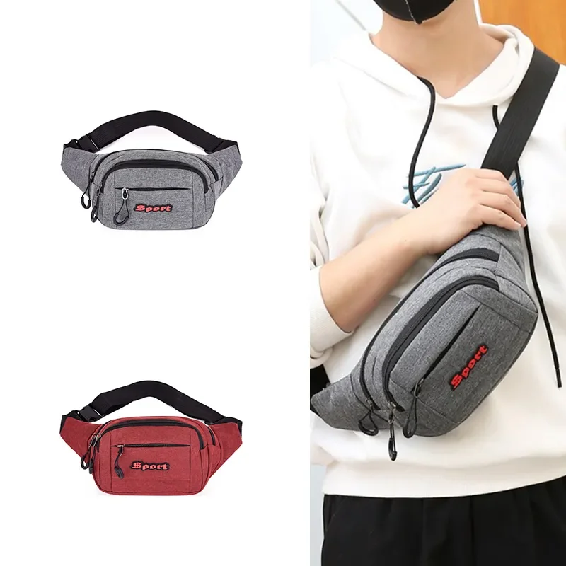 

For Outdoor Shoulder Pack Grid Bag Chest Waist Belt Backpack Pouch Red Fashion Sports Custom Crossbody Bag Women Fanny Bum