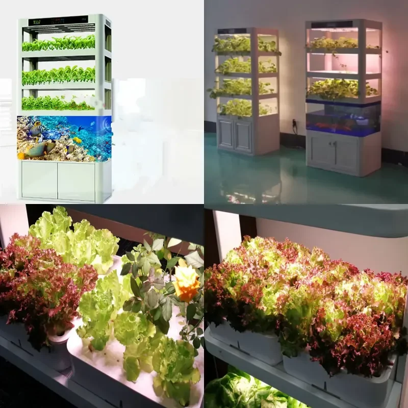 LED Grow Light Vertical Indoor Vegetable Growing System with Time Control for Fish Tank Hydroponics