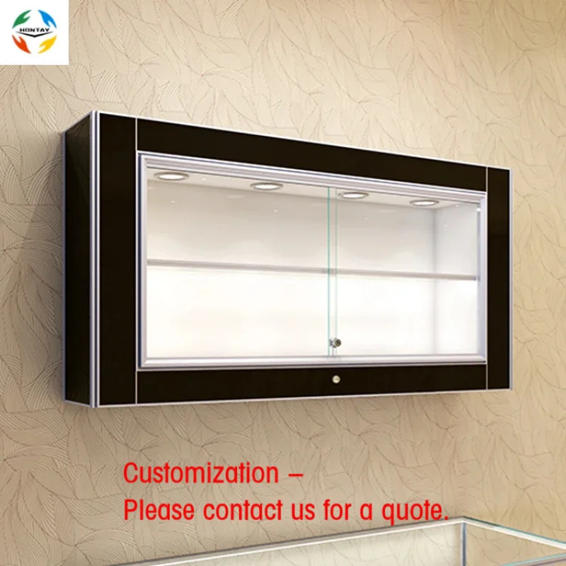 custom.Strong Non Rusting Aluminum Frame and Not Fragile White Tempered Glass Cabinet Shopping Mall Display