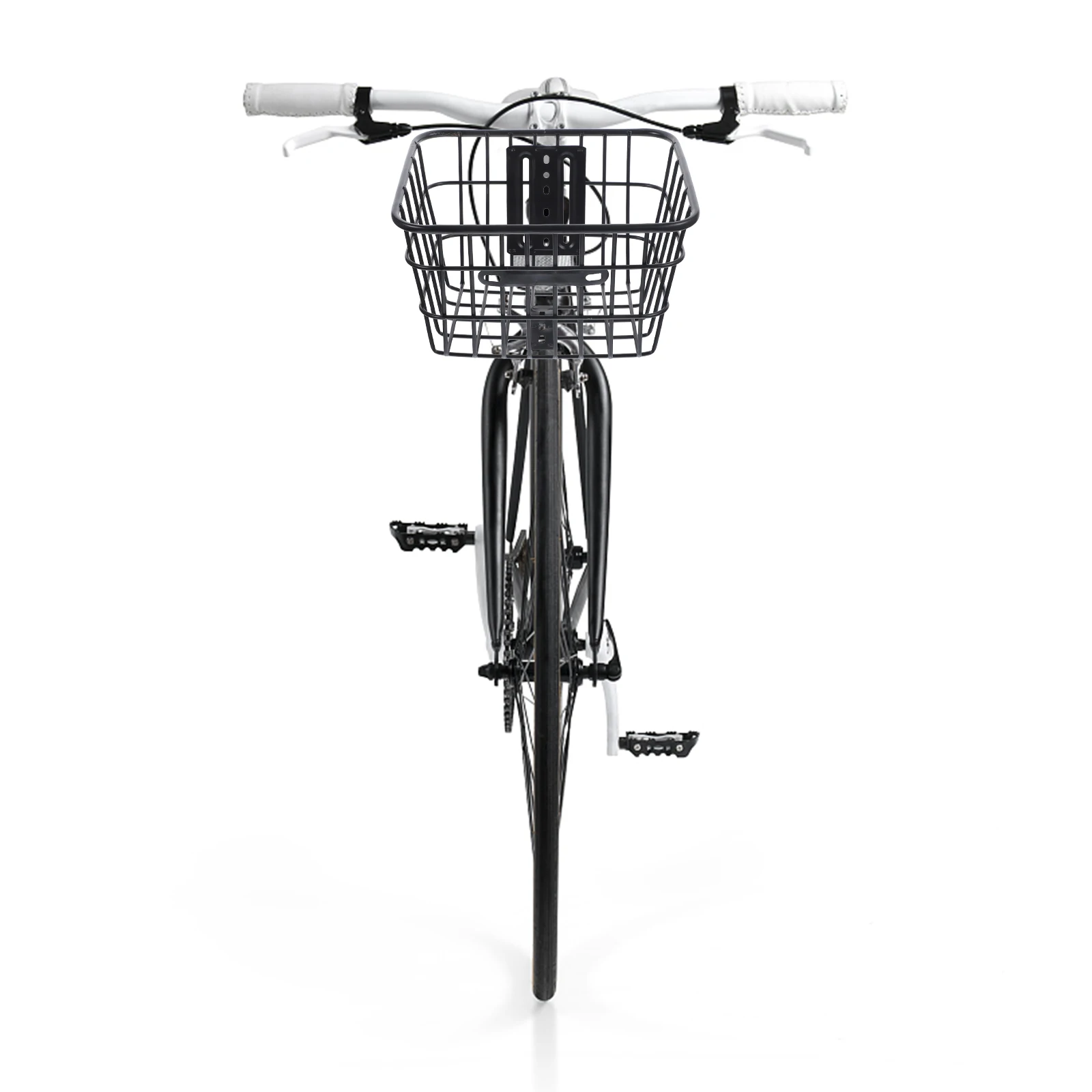 

Foldable Front Bicycle Basket Heavy Duty Metal Wire Construction Easy Install No Tools Needed for Bike Riding Storage