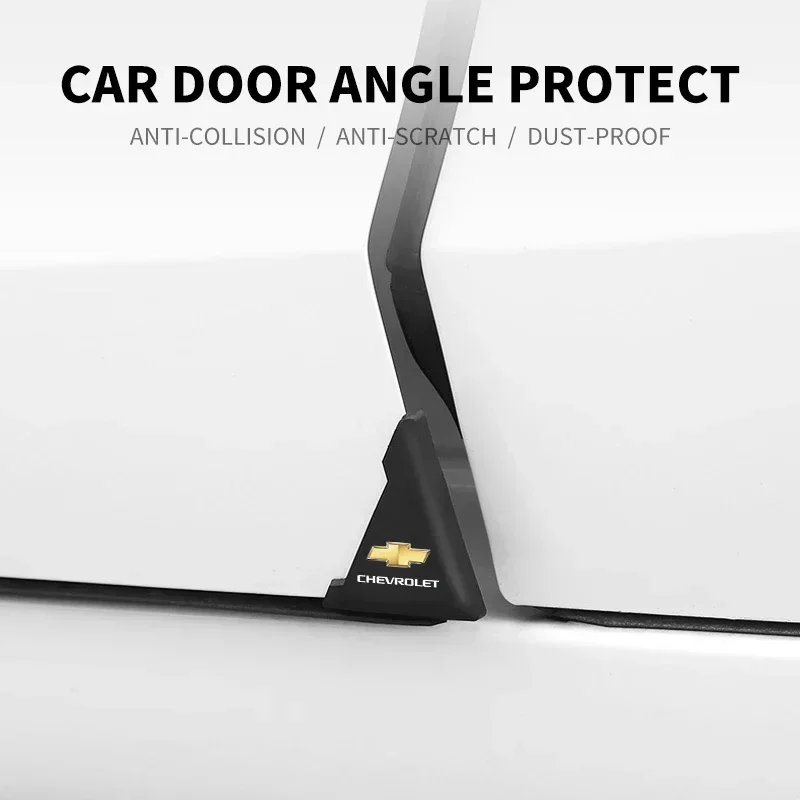 2PCS Car Door Corner Protection Sticker For Chevrolet Equinox Silverado Trailblazer Bolt Cruze Captiva Spark Tahoe Z71 Aveo SS