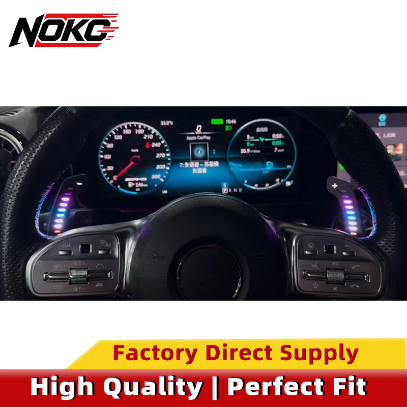 Dry‑Carbon LED Light‑Up Steering Wheel Paddle Shifters for Mercedes‑Benz G‑Class G‑Wagon W464 W465 Plug‑and‑Play Direct‑Fit Shif